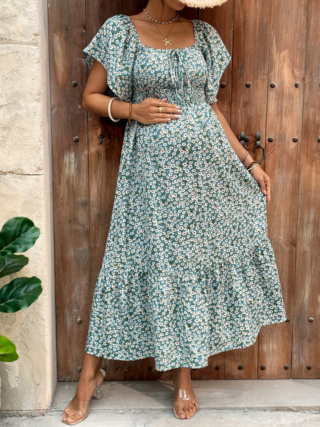 Rochie maxi SHEIN, verde