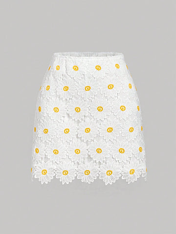 Fustă mini SHEIN, alb