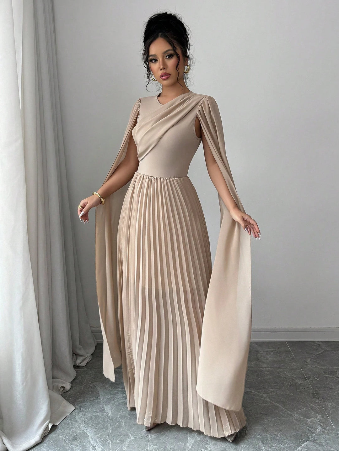 Rochie maxi SHEIN, bej