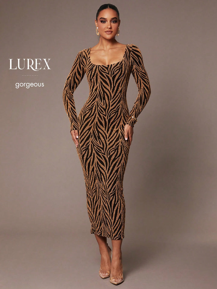 Rochie maxi SHEIN, auriu