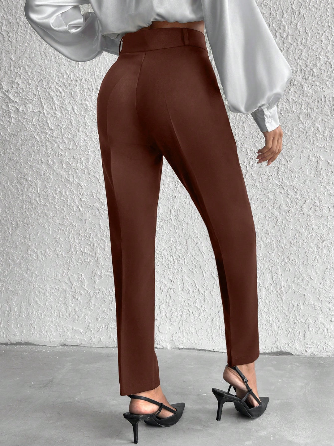Pantaloni SHEIN, maro