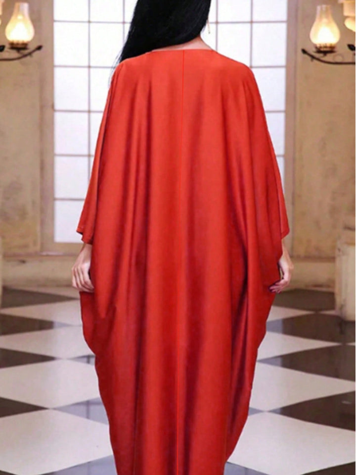 Set caftan și jalabiya SHEIN, roșu