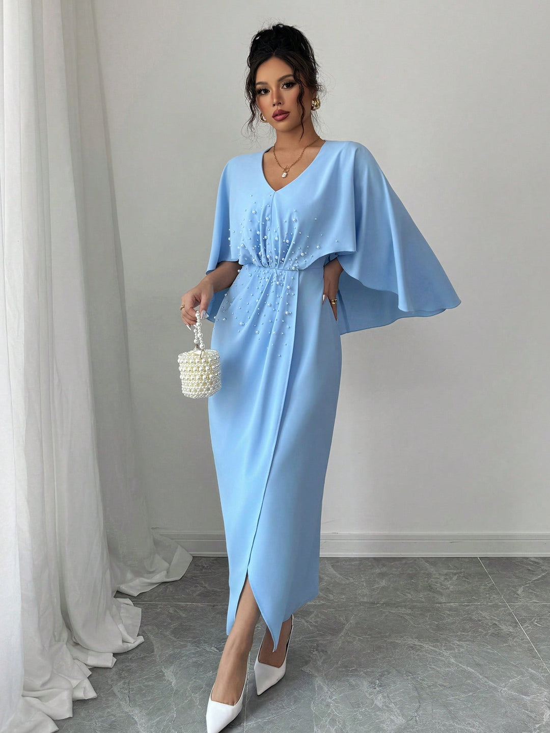 Rochie maxi SHEIN, albastru