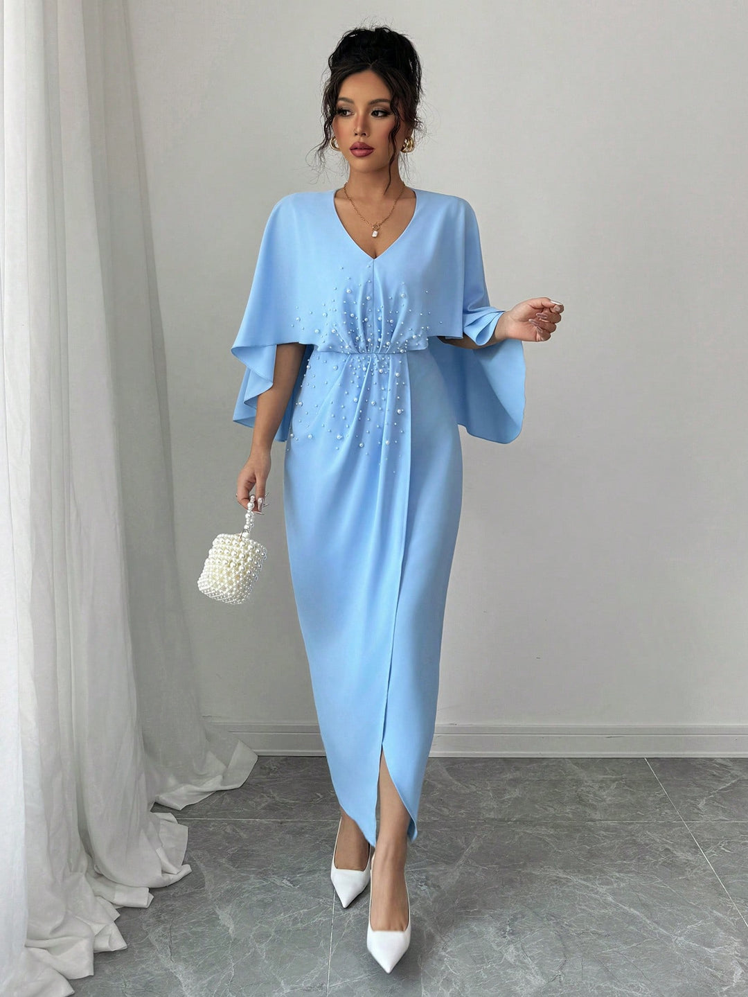 Rochie maxi SHEIN, albastru