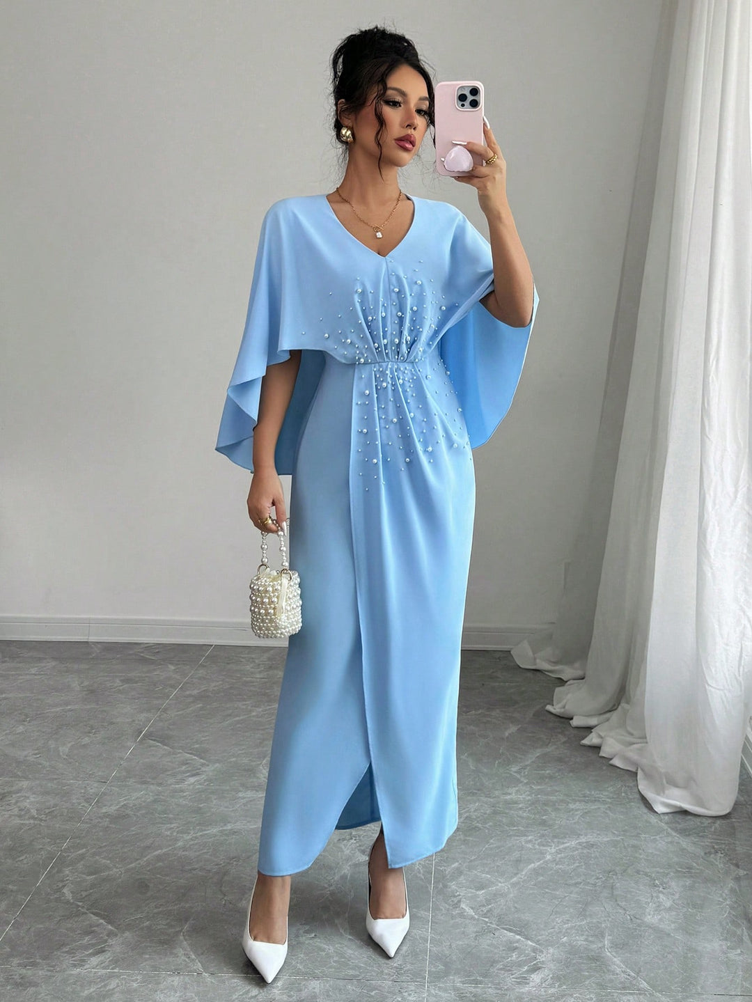 Rochie maxi SHEIN, albastru