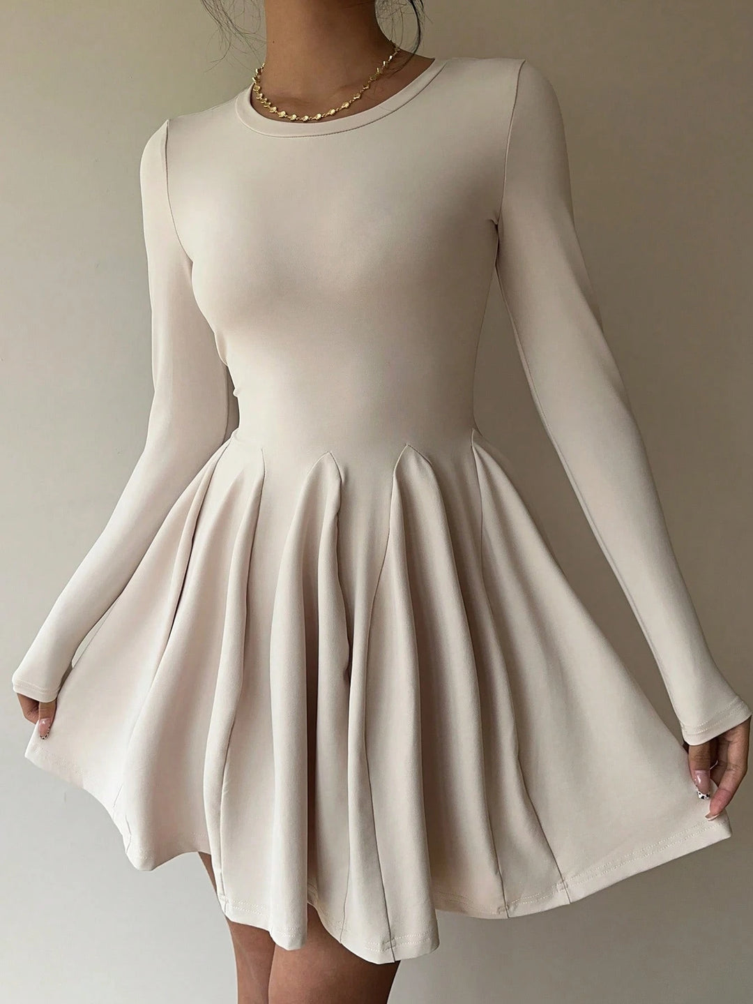 Shein bézs miniruha