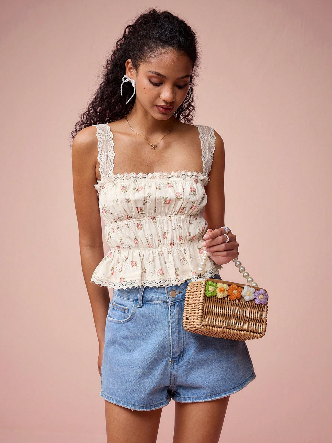 Top SHEIN, portocaliu