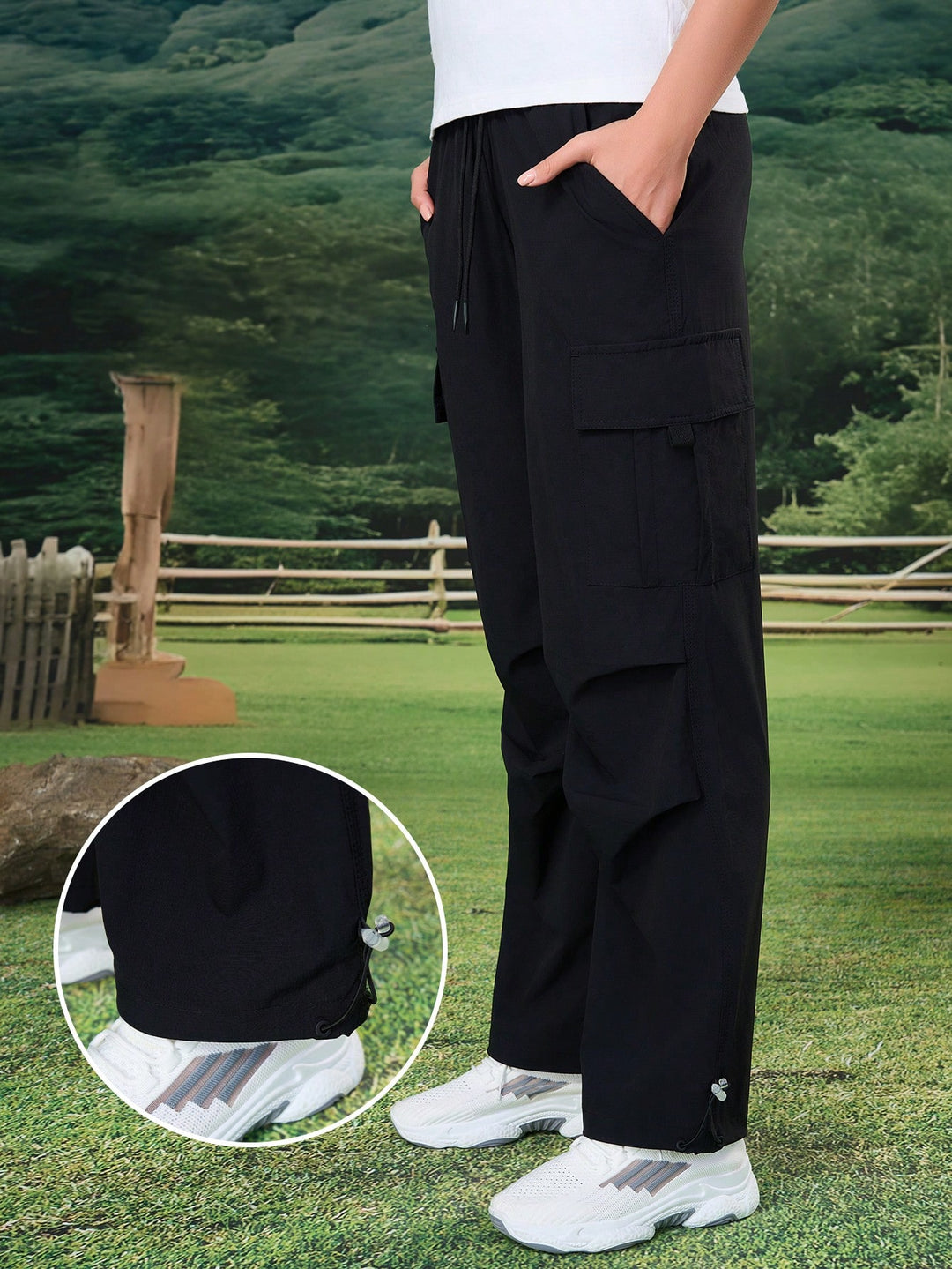 Pantaloni SHEIN, negru