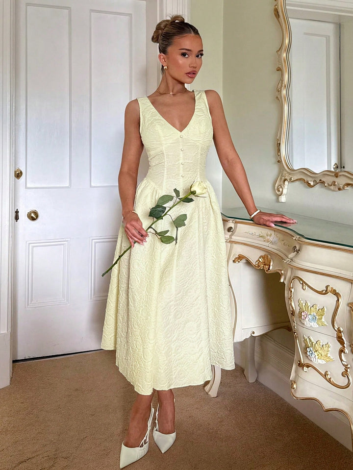 Rochie midi SHEIN, galben