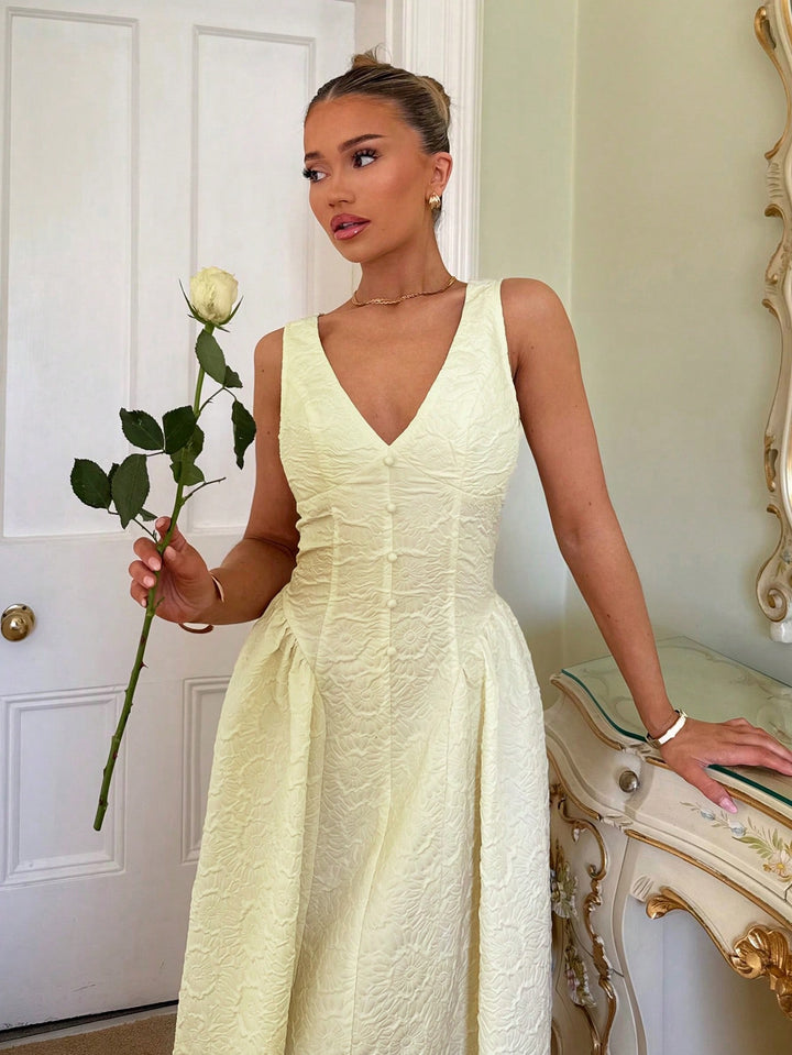 Rochie midi SHEIN, galben
