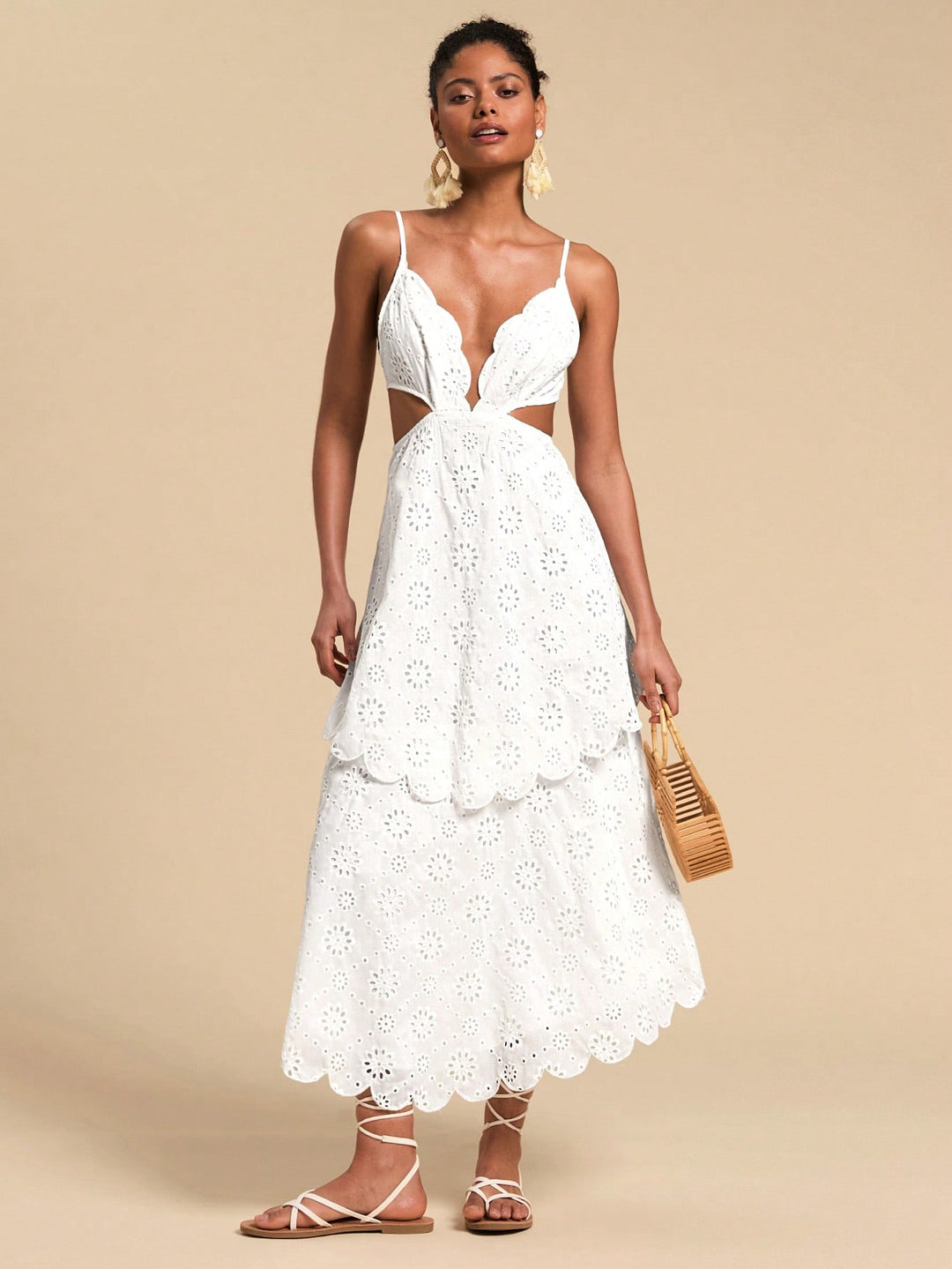 Rochie maxi SHEIN, alb