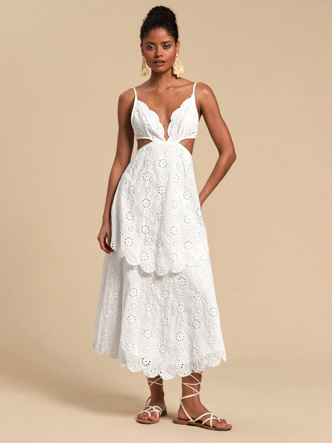 Rochie maxi SHEIN, alb