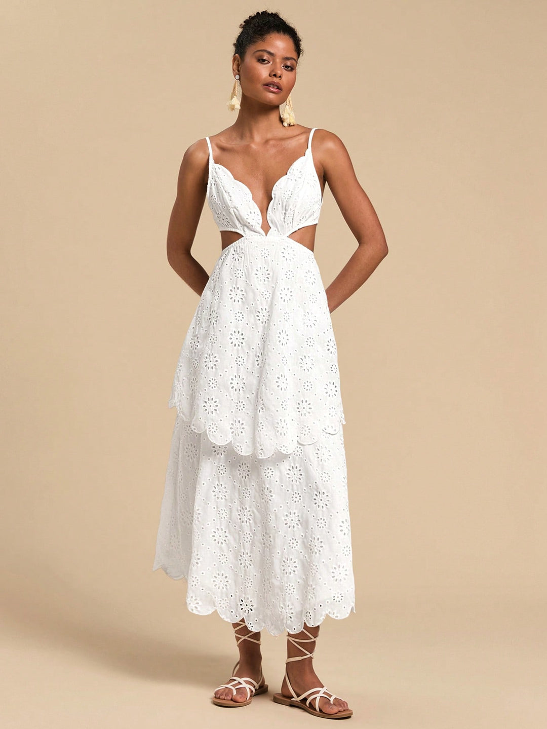 Rochie maxi SHEIN, alb
