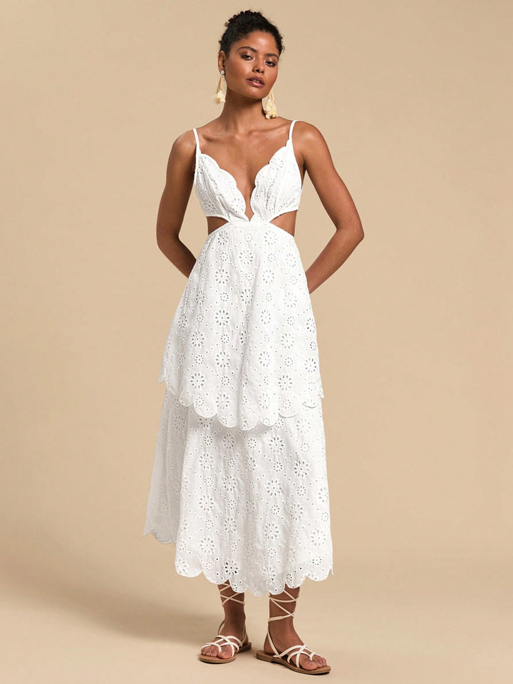 Rochie maxi SHEIN, alb