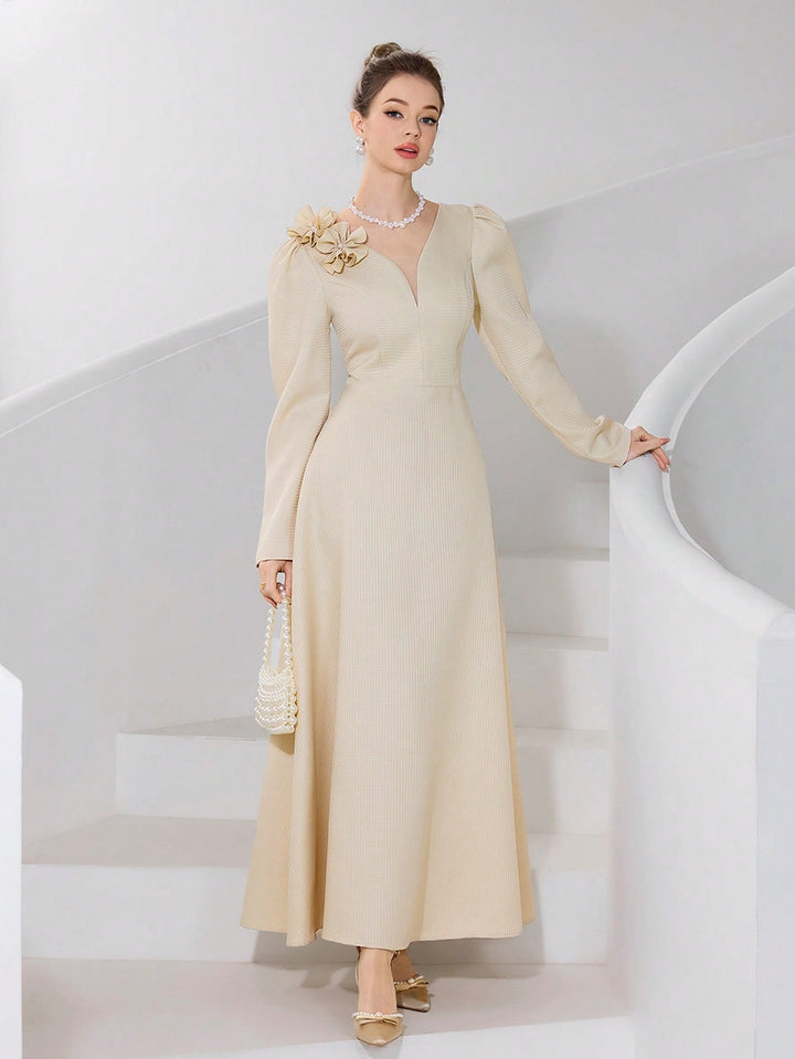 Rochie maxi SHEIN, bej