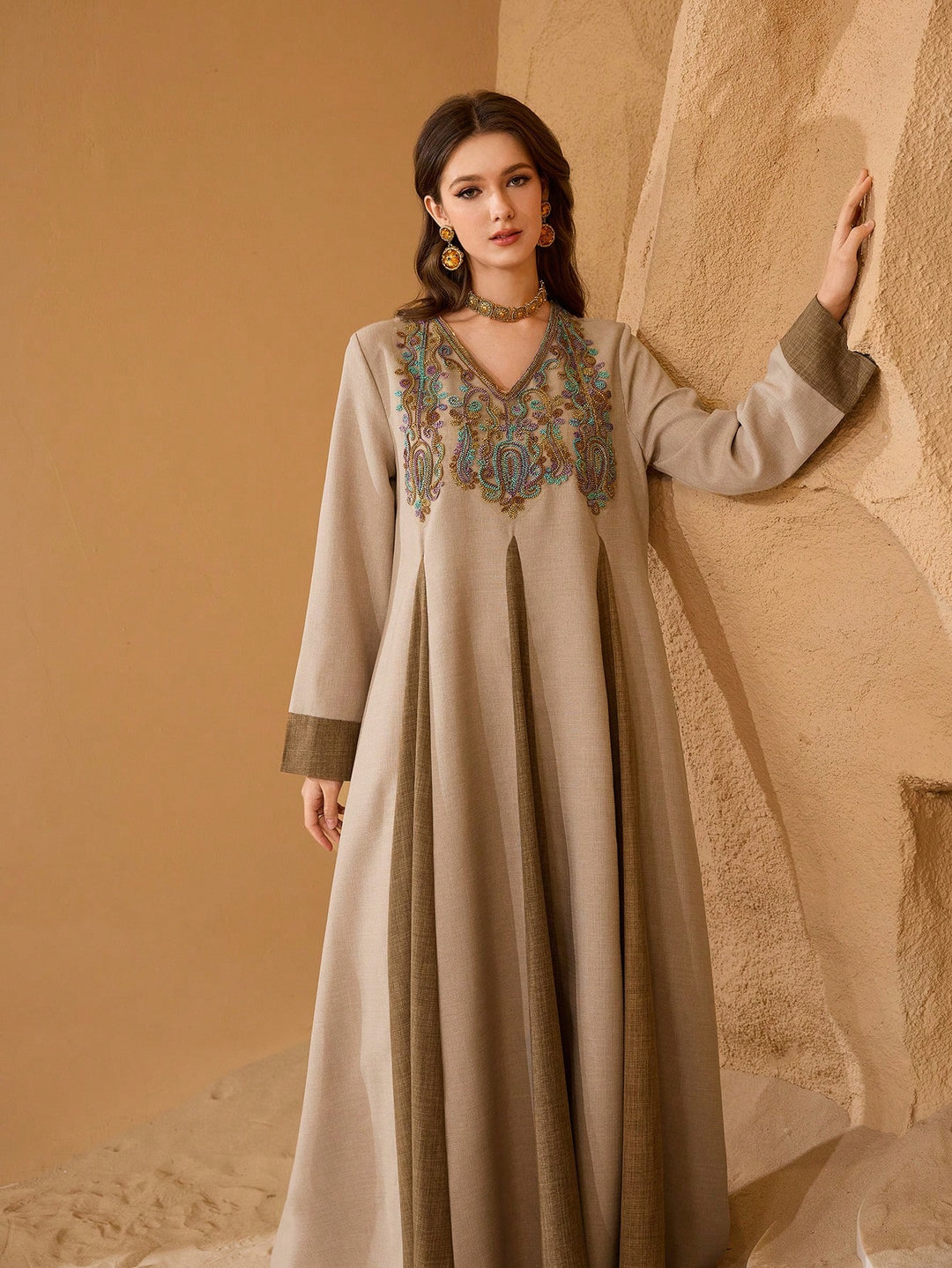 Rochie SHEIN, kaki