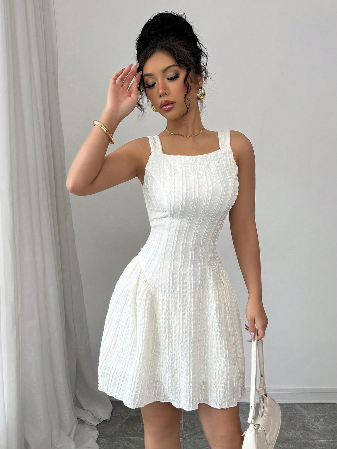 Rochie scurtă SHEIN, bej