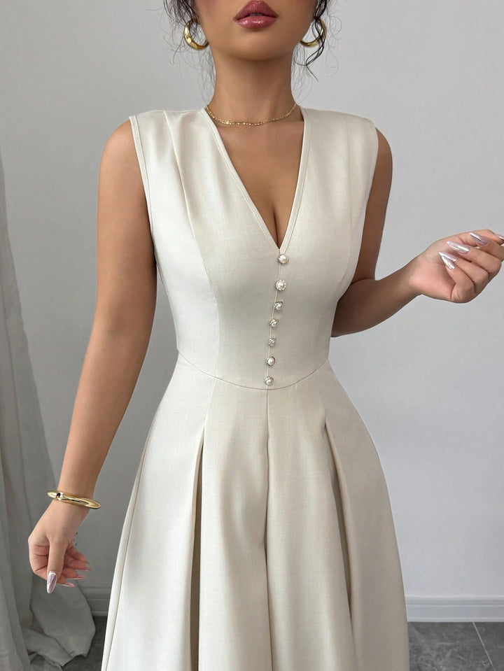 Shein midi ruha, bézs