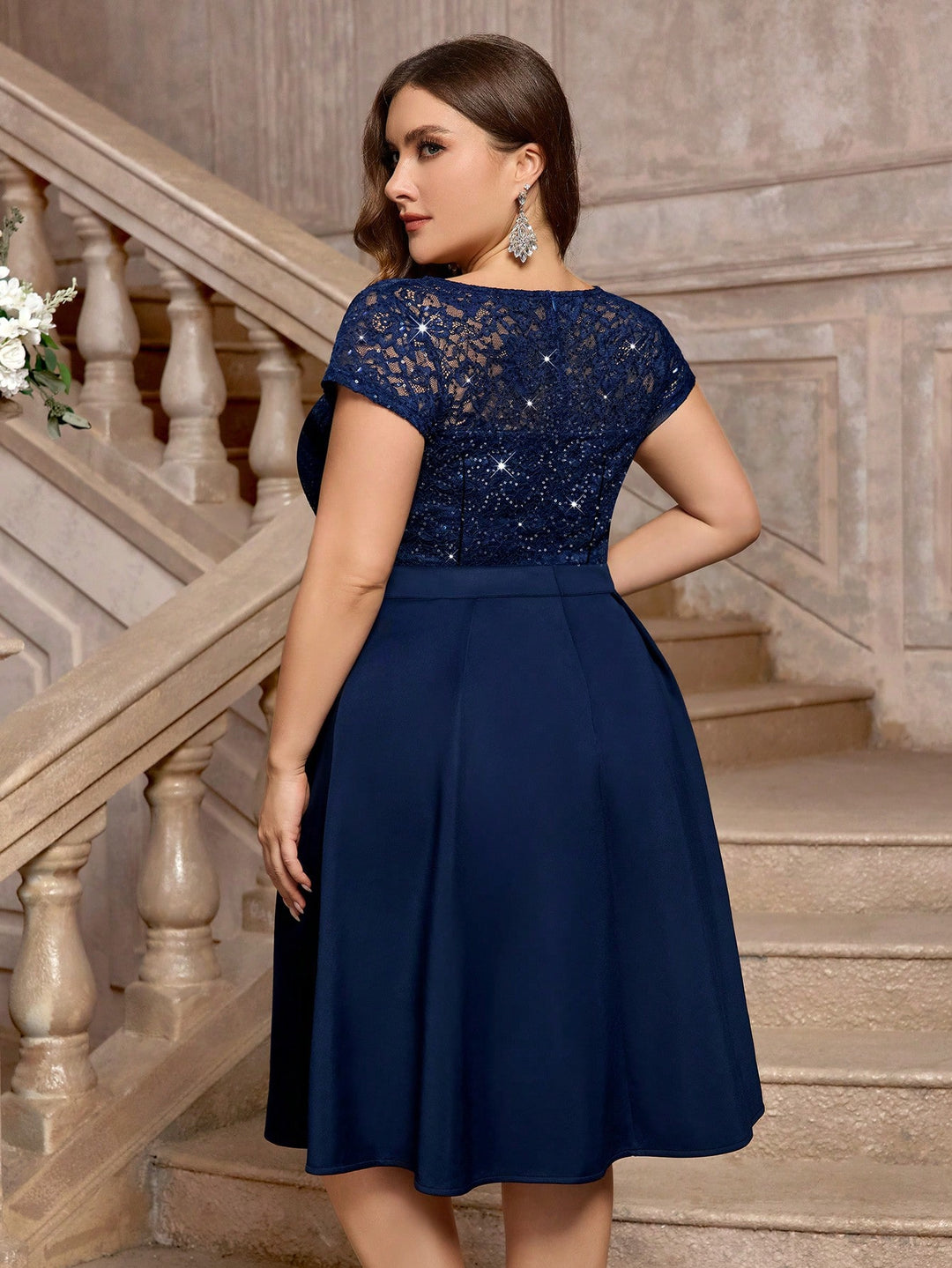 Rochie midi SHEIN, albastru