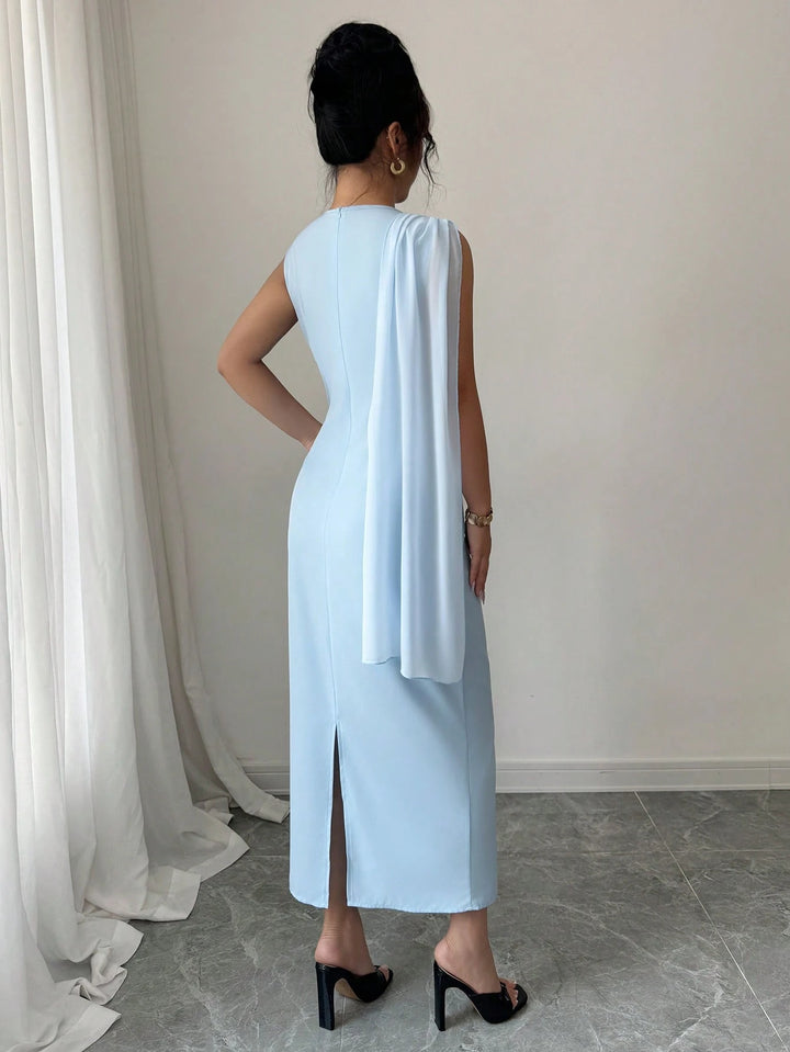 SHEIN midi ruha, kék