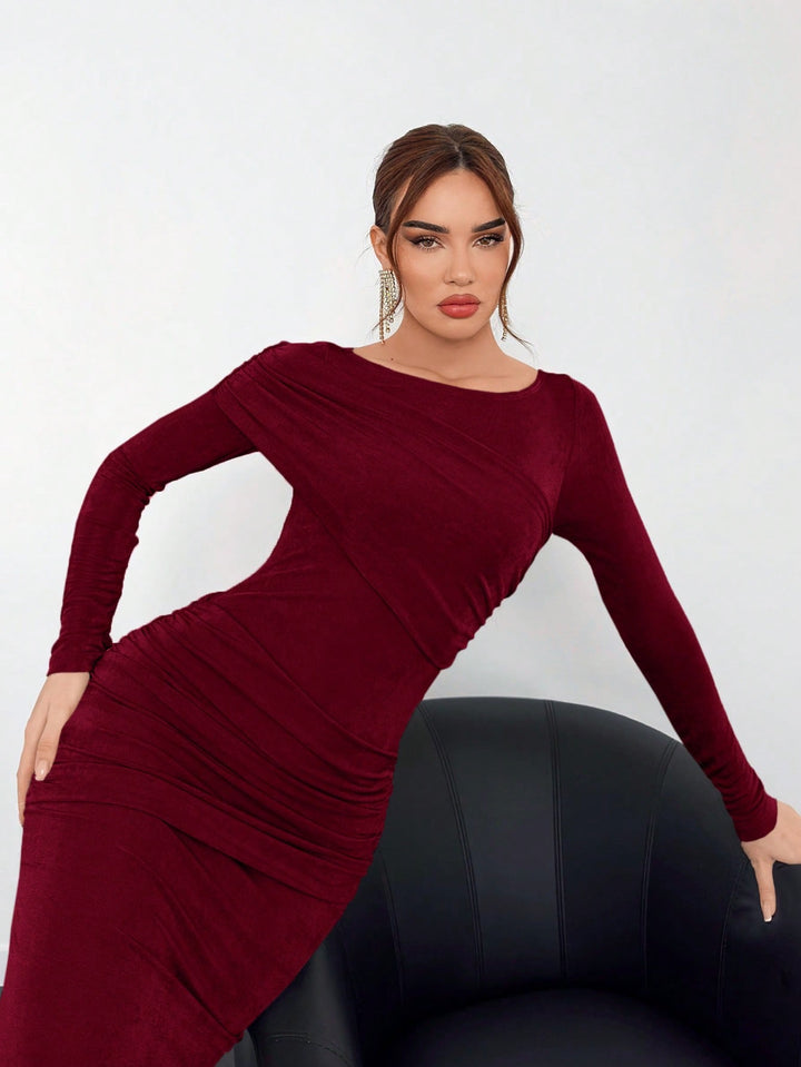 Rochie maxi SHEIN, vișiniu