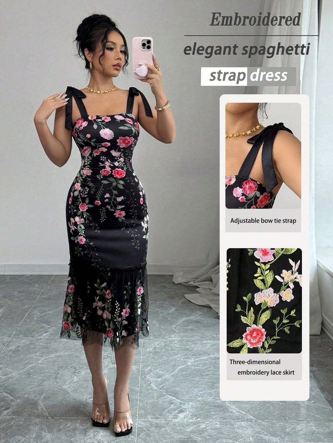Rochie midi SHEIN, mix culori