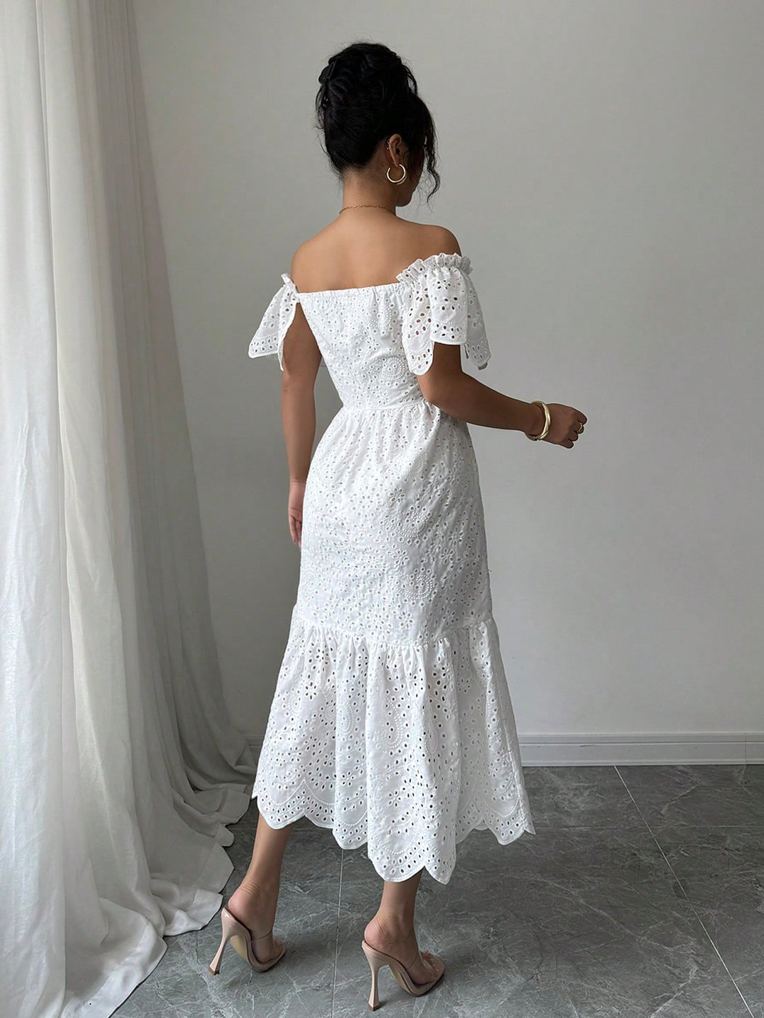 Rochie midi SHEIN, alb