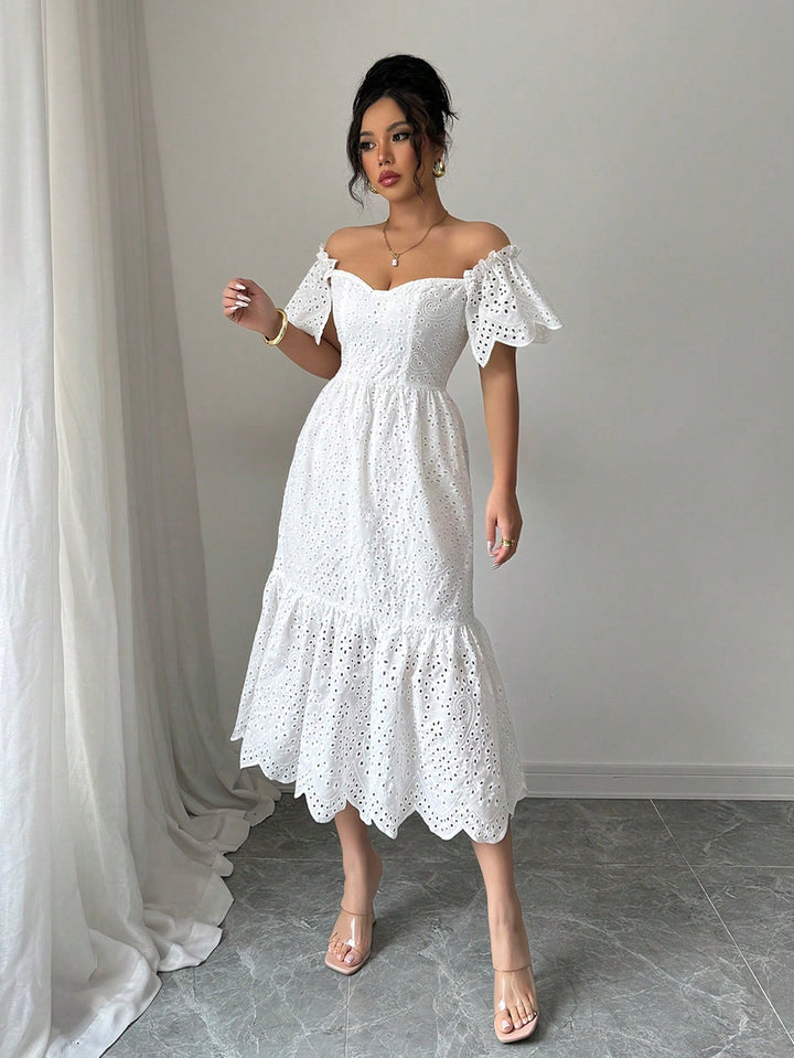 Rochie midi SHEIN, alb