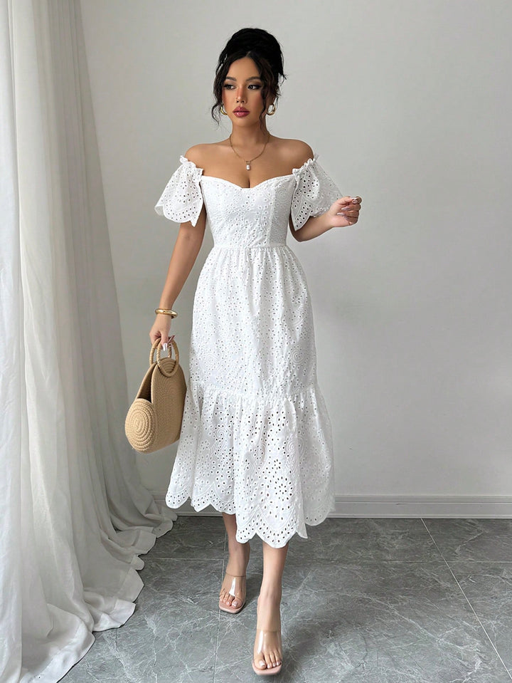 Rochie midi SHEIN, alb