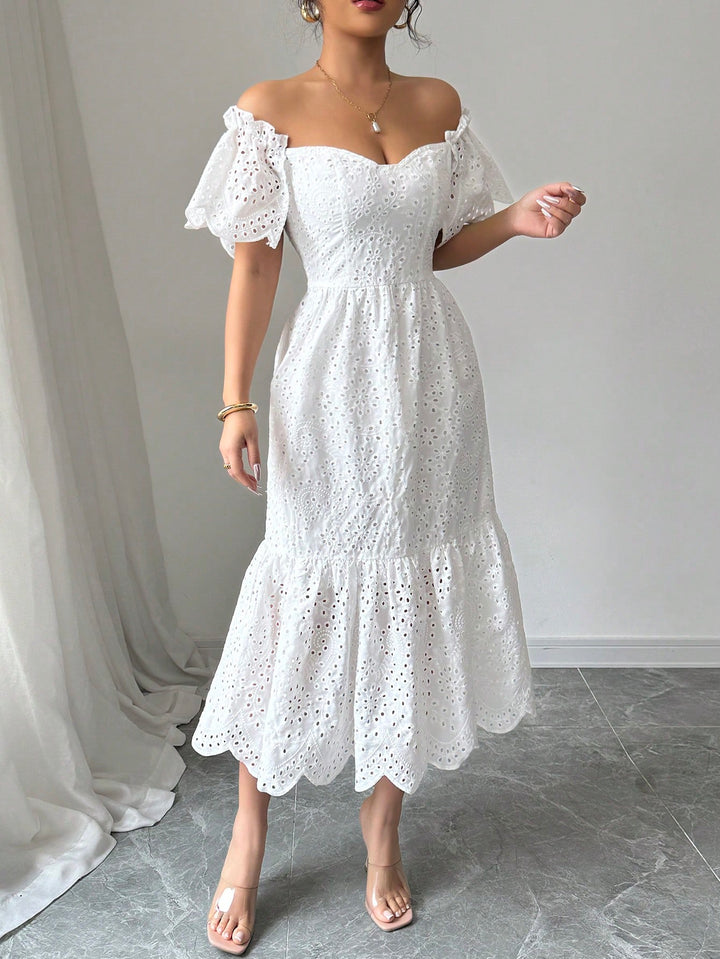 Rochie midi SHEIN, alb