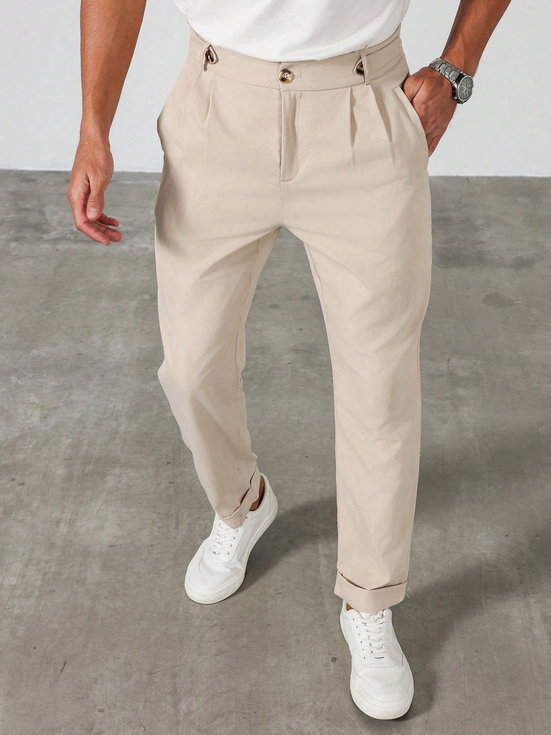 Pantaloni SHEIN, crem