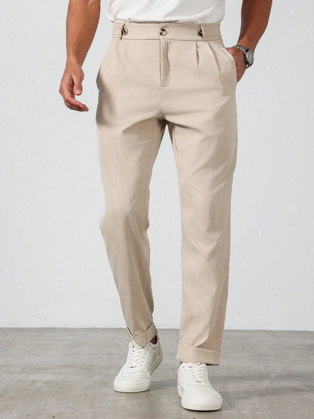 Pantaloni SHEIN, crem