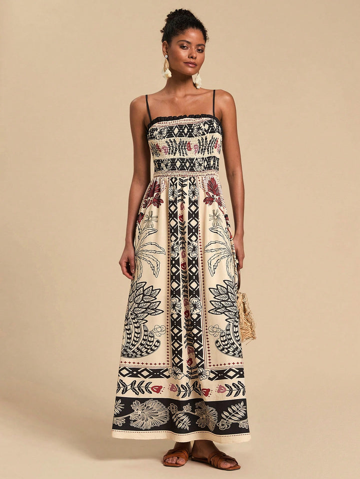 Rochie maxi SHEIN, bej