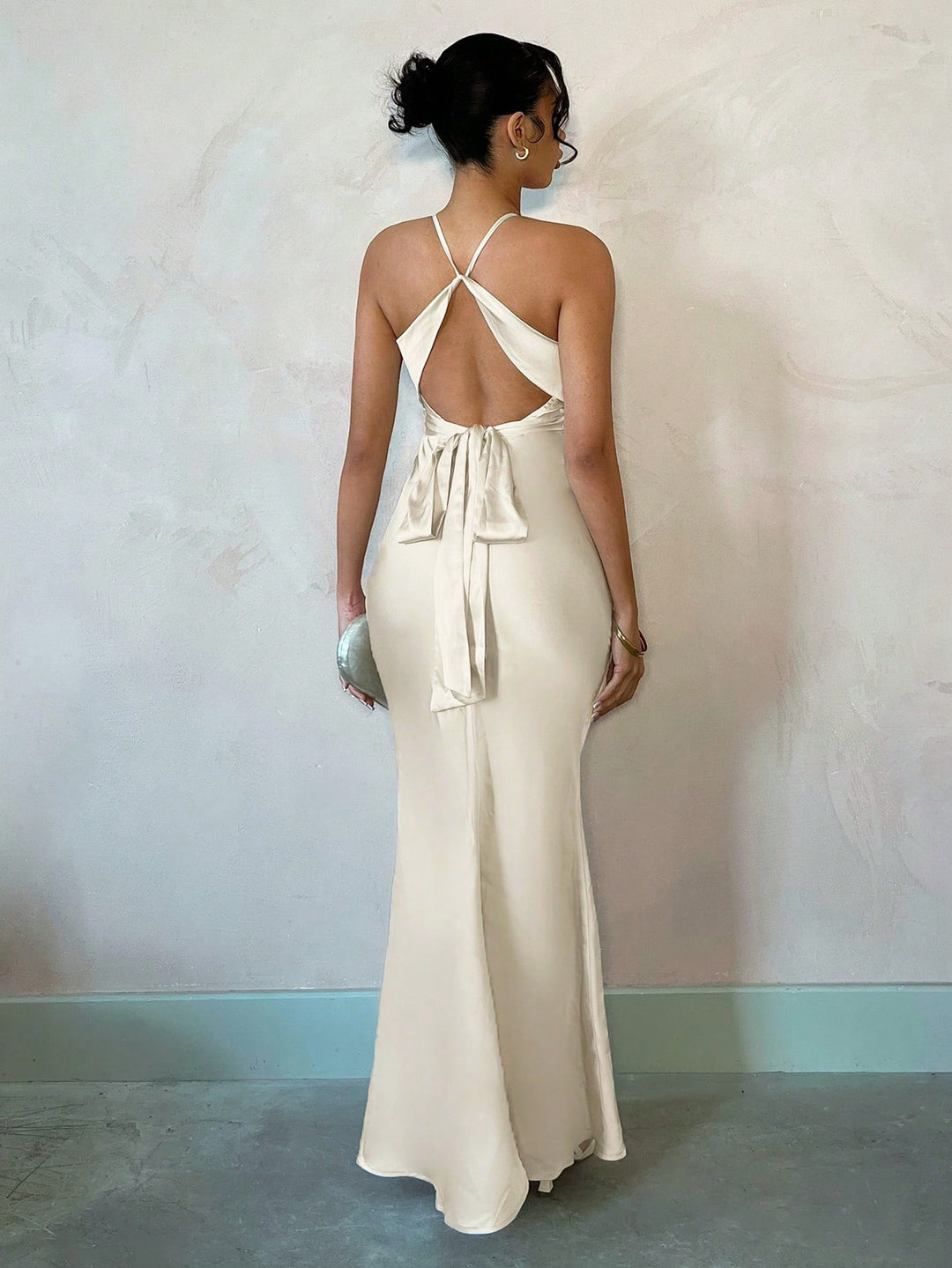 Rochie maxi SHEIN, crem