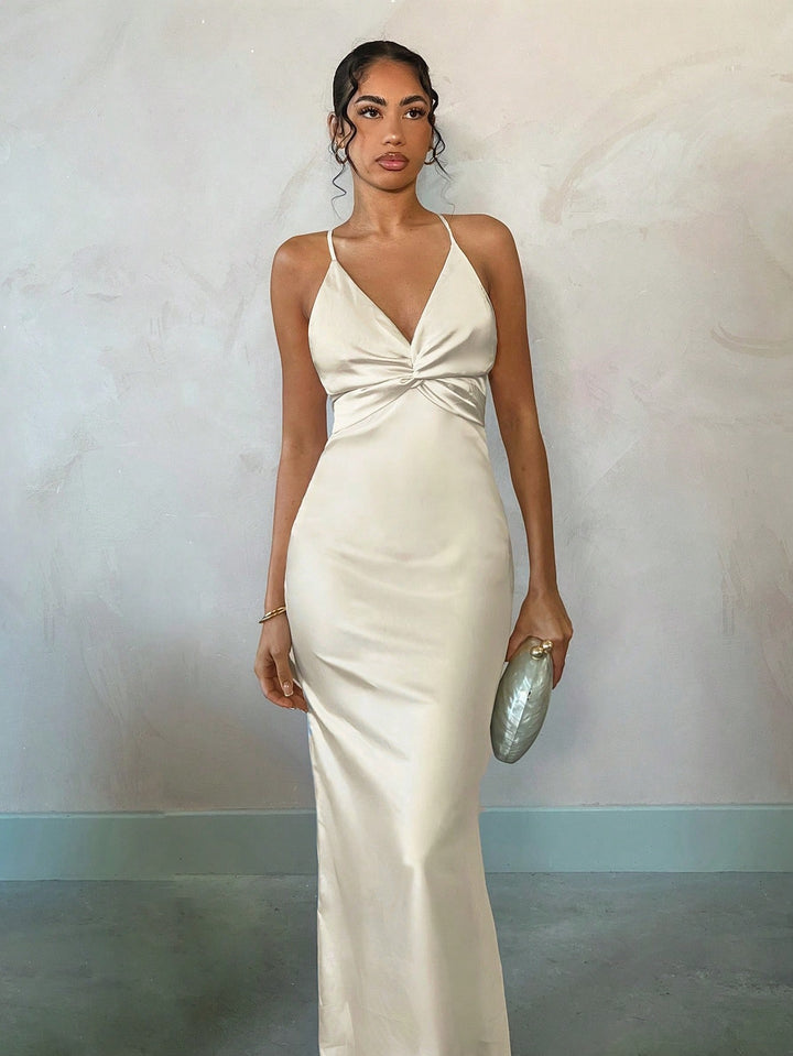 Rochie maxi SHEIN, crem