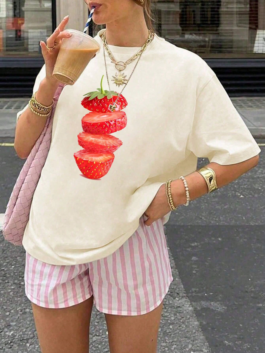 Tricou SHIEN, crem