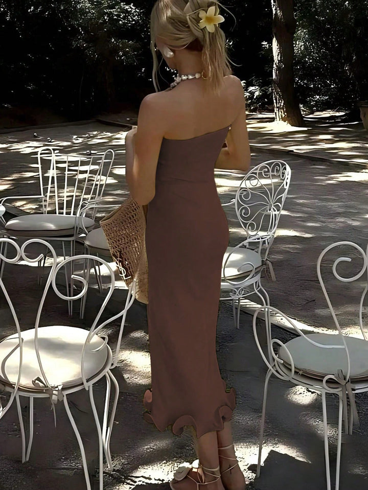 Rochie midi SHEIN, maro