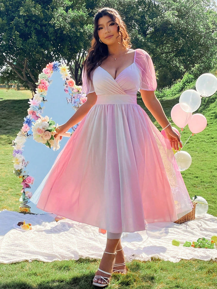 Rochie midi SHEIN, mix culori