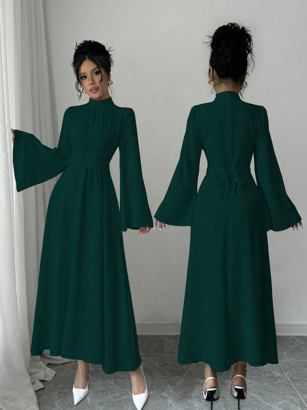 Rochie maxi SHEIN, verde