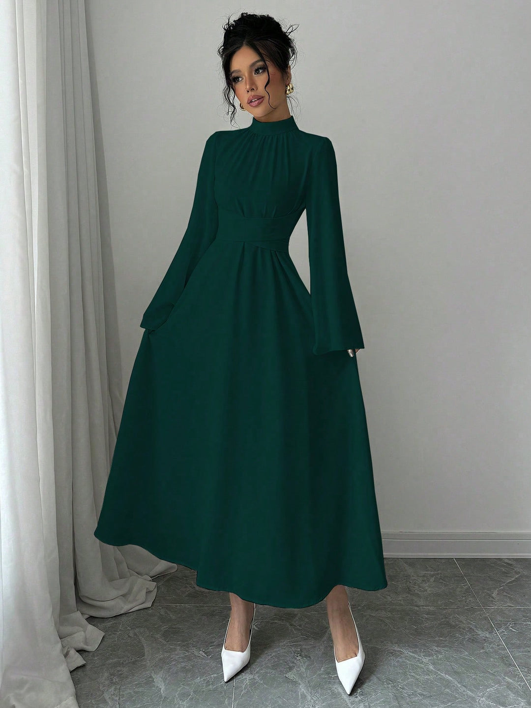 Rochie maxi SHEIN, verde