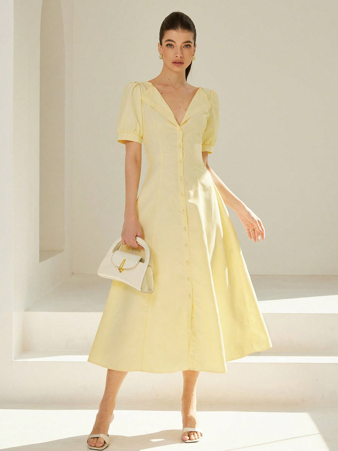 Rochie maxi SHEIN, galben