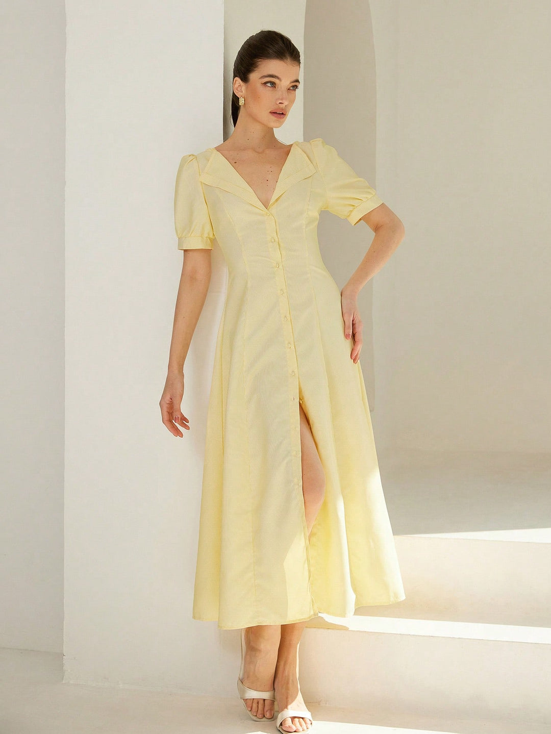 Rochie maxi SHEIN, galben