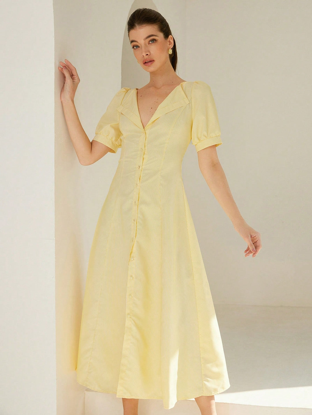 Rochie maxi SHEIN, galben