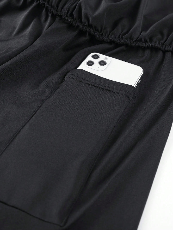 Pantaloni scurți SHEIN, negru