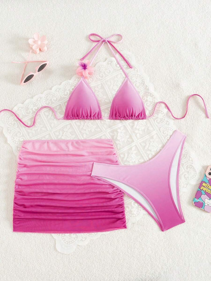 Set costum de baie SHEIN, roz