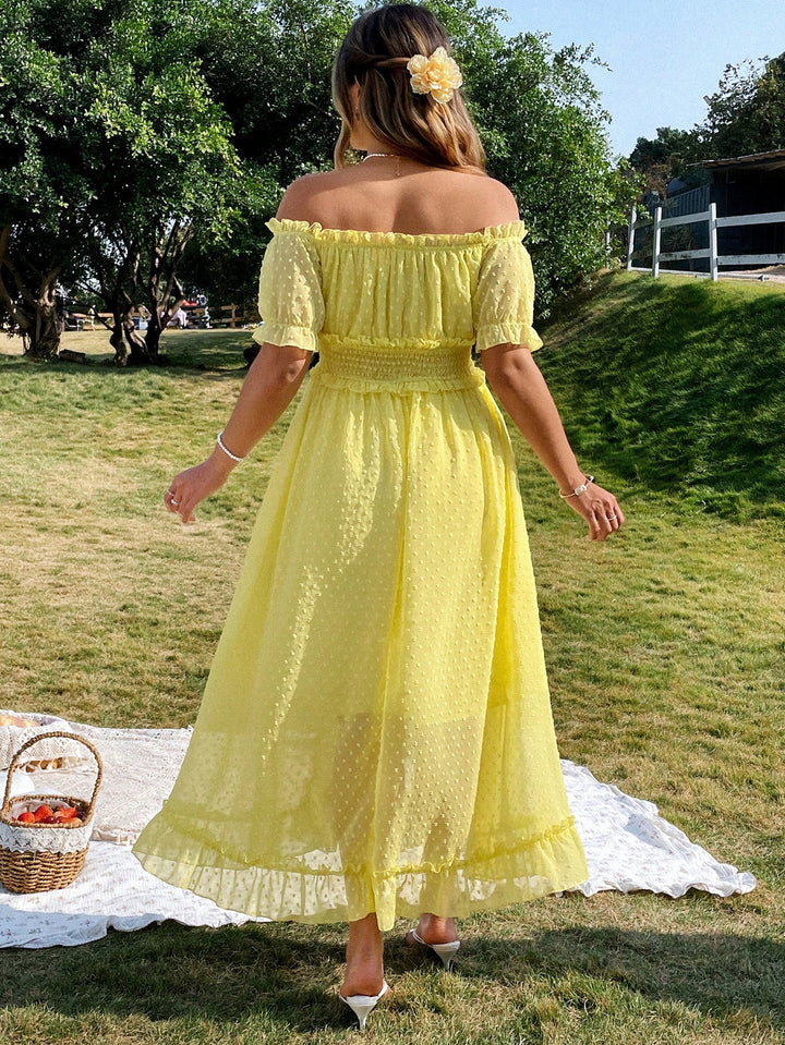 SHEIN maxi ruha, sárga