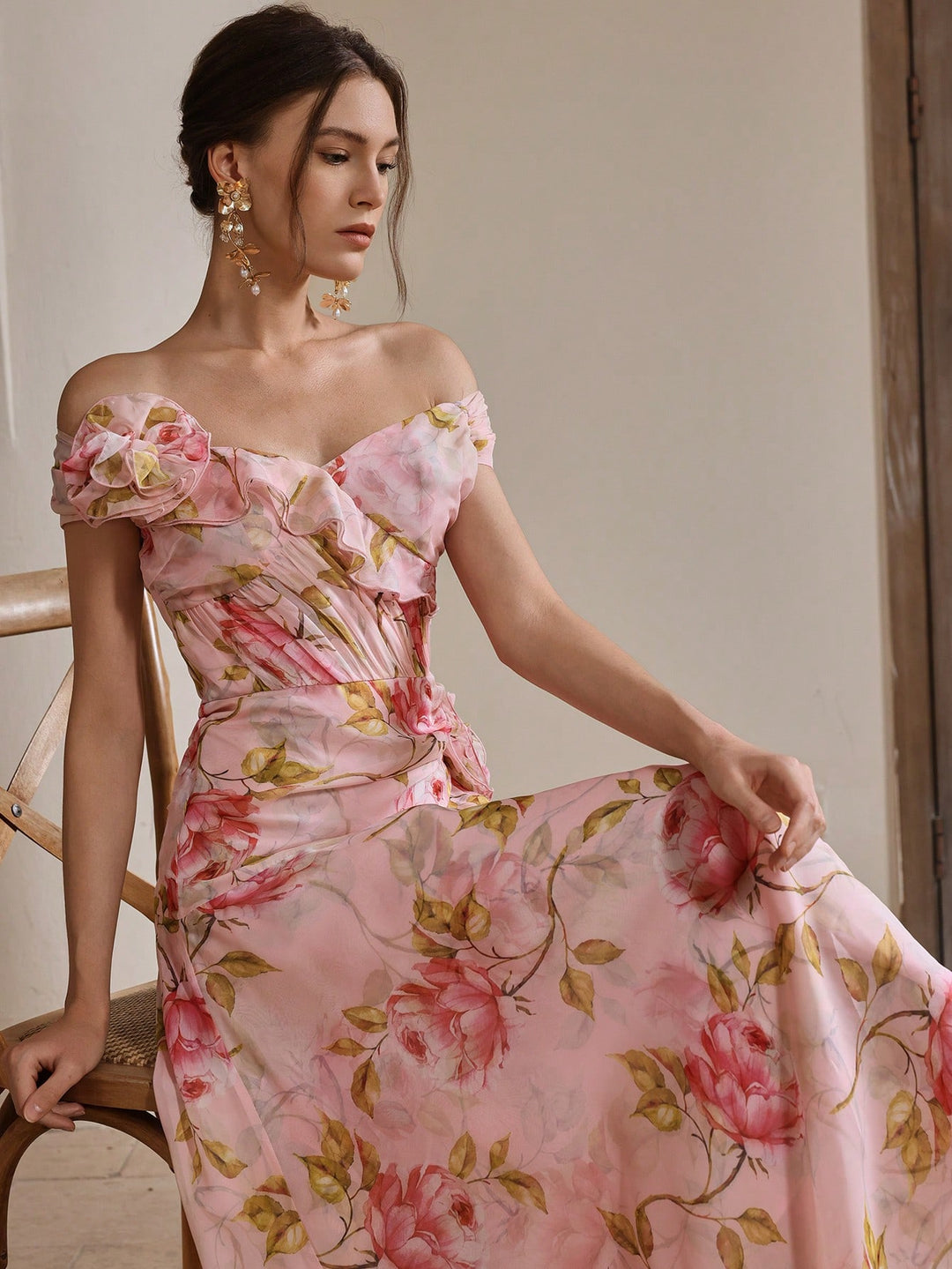 Rochie maxi SHEIN, roz