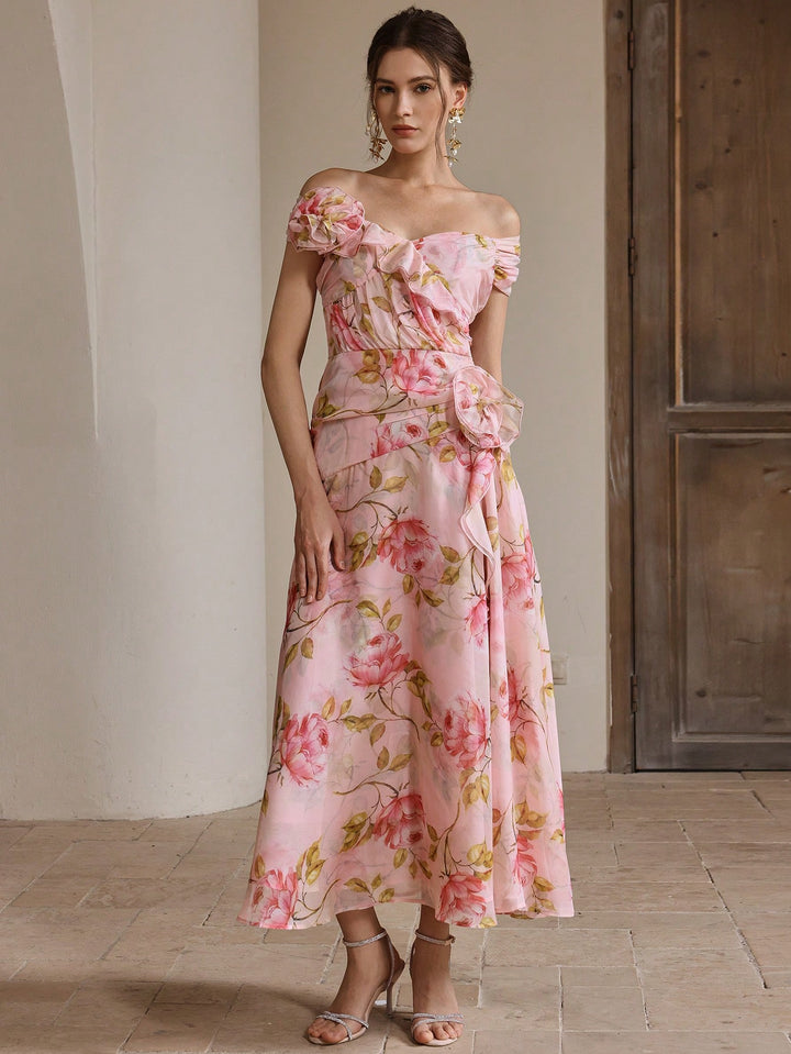 Rochie maxi SHEIN, roz