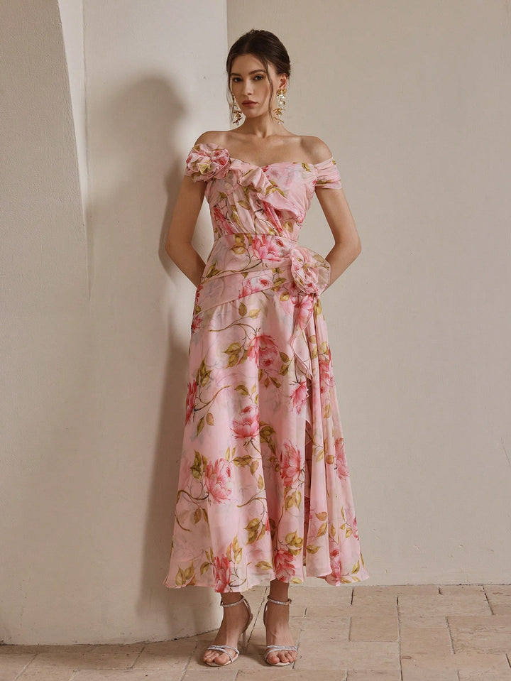 Rochie maxi SHEIN, roz