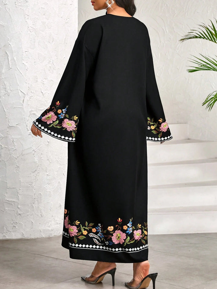 Cardigan lung SHEIN, negru